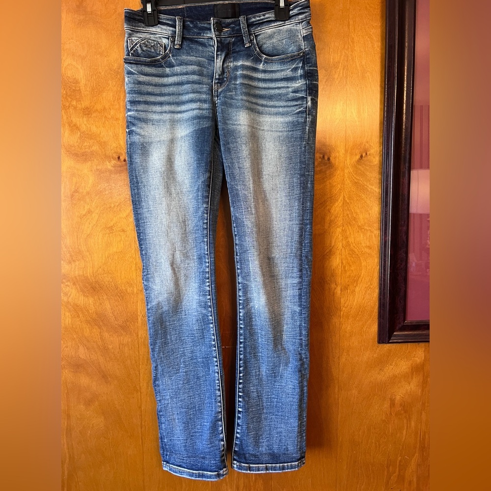 Buckle Black Straight Leg Jean Size 25